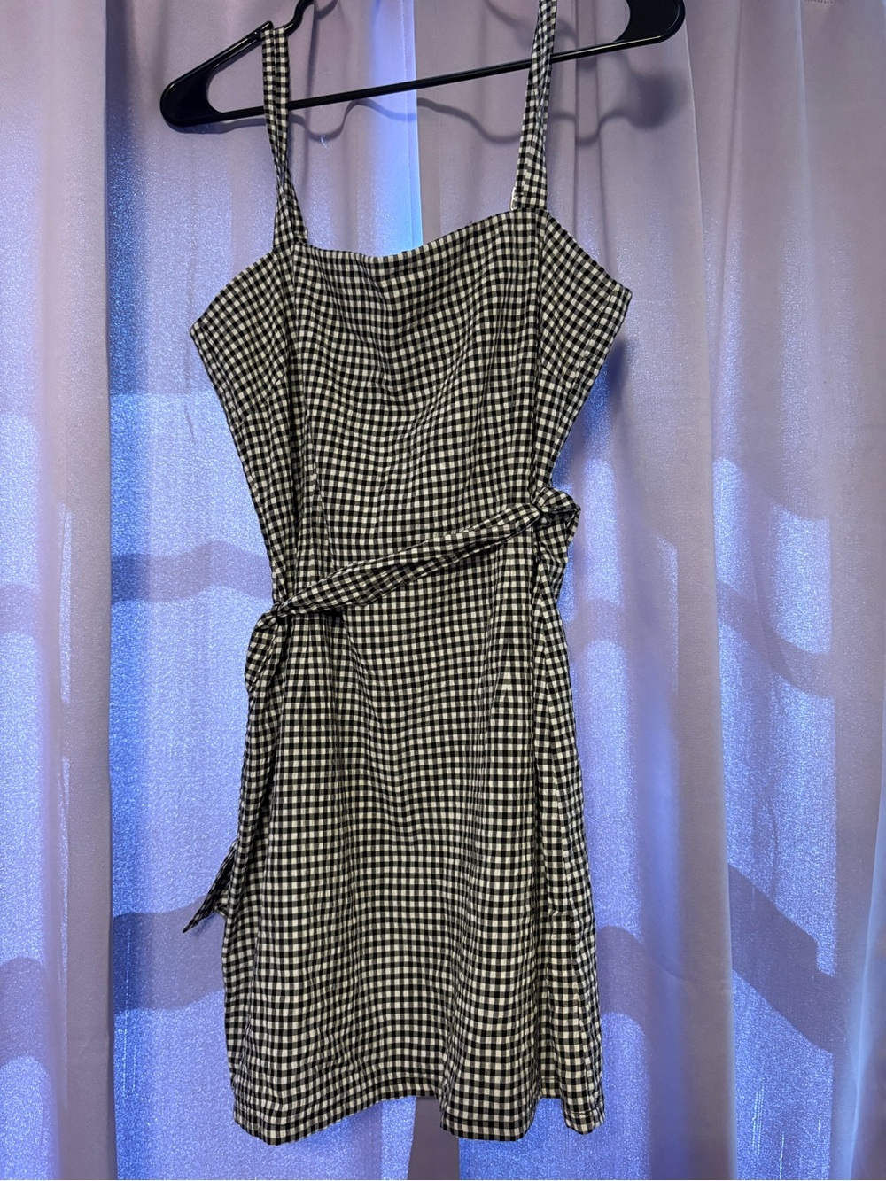 Gianni Bini Black and White Gingham Mini Dress